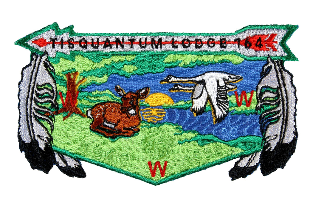 Lodge 164 Tisquantum Flap S-? 1998 NOAC Green Border