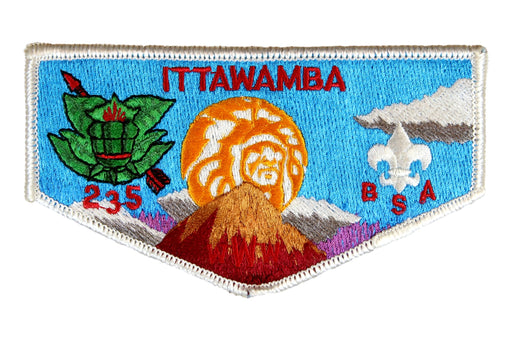 Lodge 235 Ittawamba Flap S-33a. MGM 75th Anniv. emblem