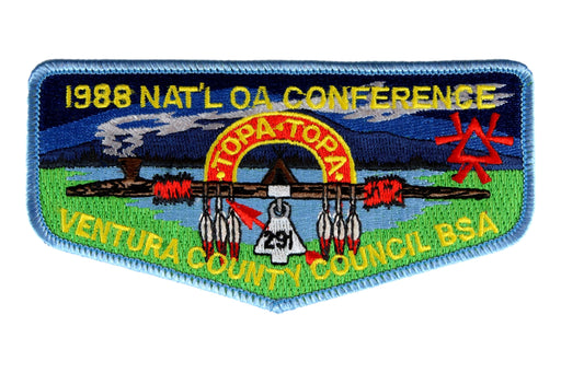 Lodge 291 Topa Topa Flap S-29 NOAC 1988