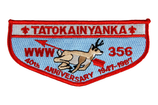 Lodge 356 Tatokainyanka Flap S-5 40th Anniv.