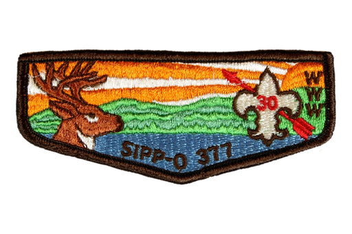 Lodge 377 Sippo Flap S-?.  30th Anniv.