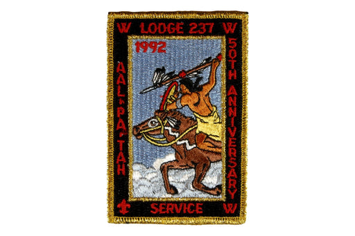 Lodge 237 Aal-Pa-Tah Patch - 1992 Service