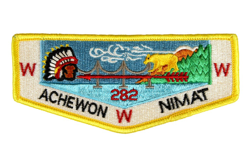 Lodge 282 Achewon Nimat Flap S-? Yellow Border