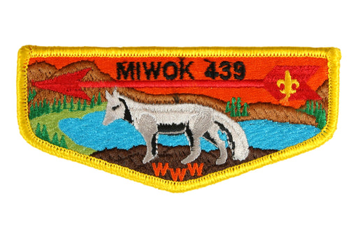 Lodge 439 Miwok Flap S-? Yellow border