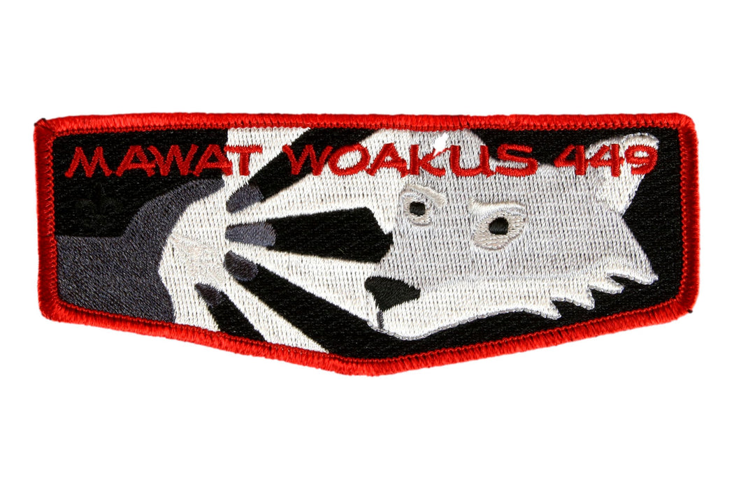 Lodge 449 Mawat Woakus Flap S-? Red border