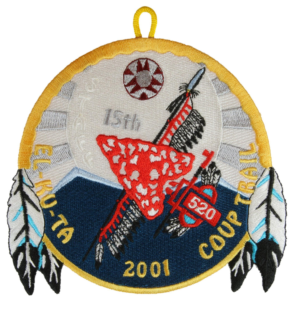 Lodge 520 El-Ku-Ta 2001 Coup Trail 15th Anniversary Staff Patch