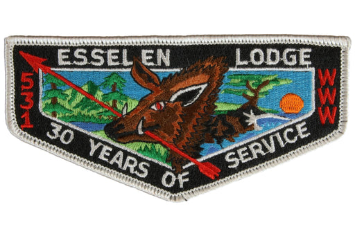Lodge 531 Esselen Flap S-30th Anniversary