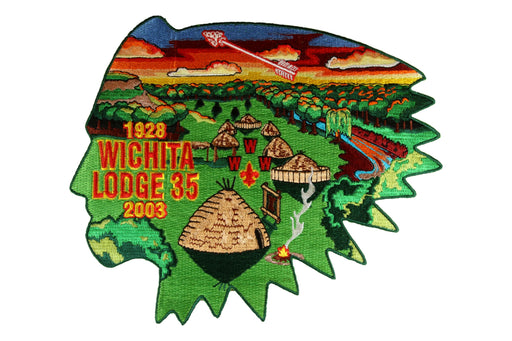 Lodge 35 Wichita Patch 1928-2003 Jacket Patch Green Border