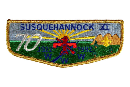 Lodge 11 Susquehannock Flap S-11- 70th Anniv.