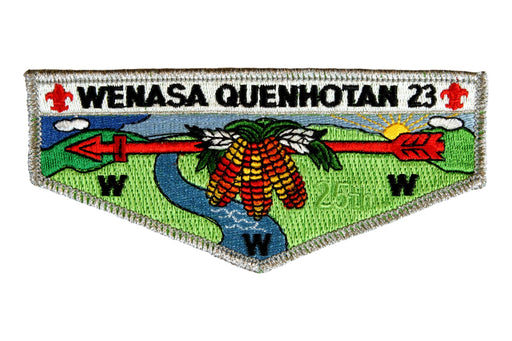 Lodge 23 Wenasa Quenhotan Flap S-20 - 25th Anniv.