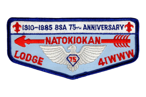 Lodge 41 Natokiokan Flap F-3.  75th Anniv.