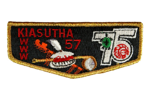 Lodge 57 Kiasutha Flap S-12  75th Anniv.