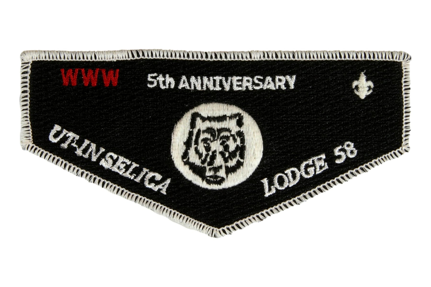 Lodge 58 Ut-In Selica Flap S-?  5th Anniv.