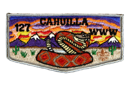 Lodge 127 Cahuilla Flap S-?  Gray border.