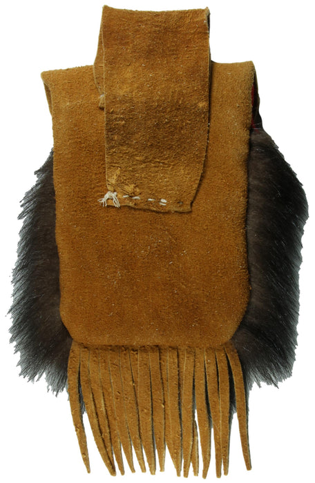 Small Belt Bag - Skunk Fur - W/Brain Tan Leather