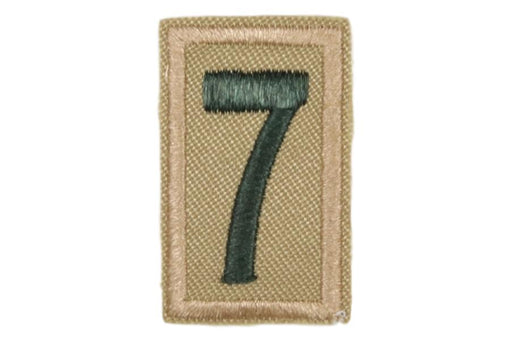7 Unit Number Khaki on Tan