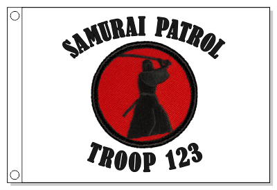 Retro Samurai Patrol Flag