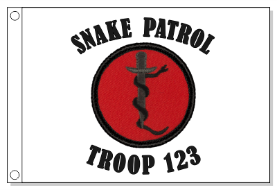 Retro Snake and Dagger Patrol Flag