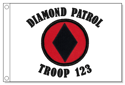 Retro BLACK Diamond Patrol Flag