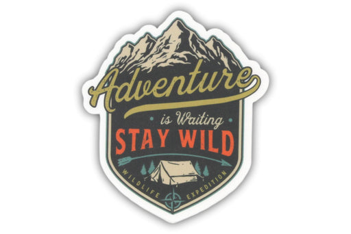 Adventure is Waiting - Stay Wild - Vinyl Sticker - Handmade