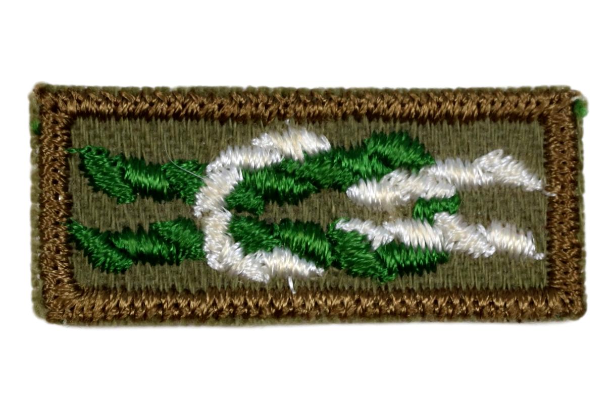 Scouter's Key Award Knot Khaki Plastic Back