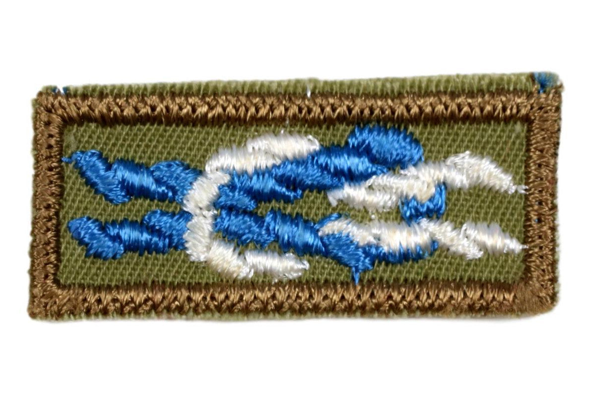 Silver Beaver Award Knot Khaki Blue Plastic Back