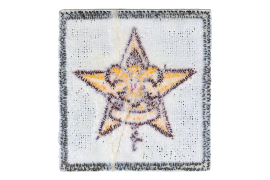 Star Rank Patch 1960s Rough Twill Gum Back