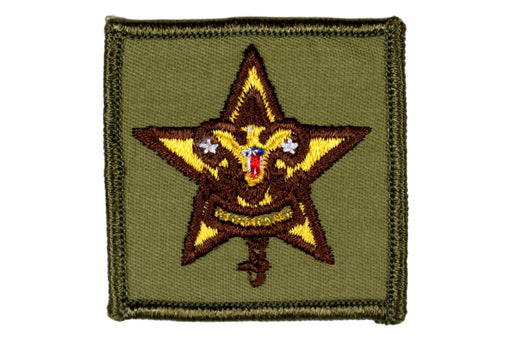 Star Rank Patch 1960s Type 11D Rolled Edge