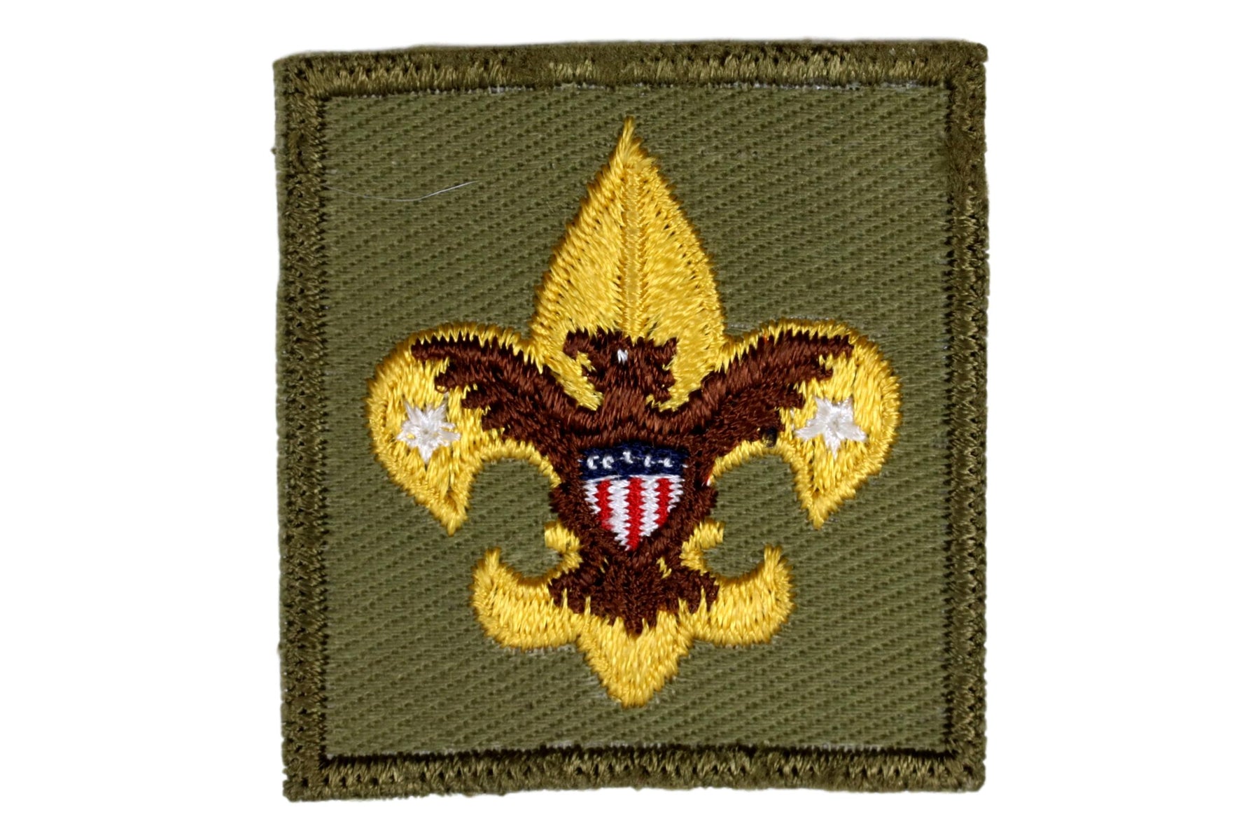 Tenderfoot Rank Patch 1960s Type 7B Rough Twill Gauze Back