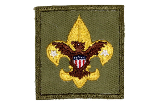 Tenderfoot Rank Patch 1960s Type 8A Rough Twill Gauze Back