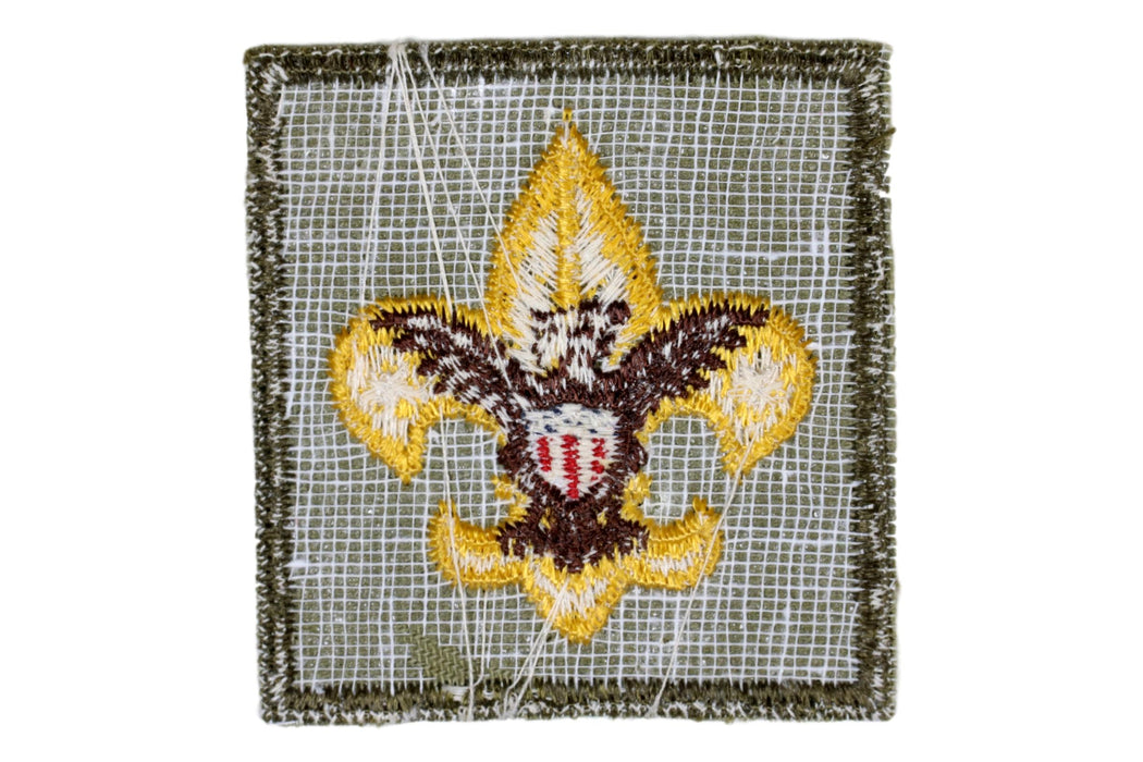 Tenderfoot Rank Patch 1960s Type 8A Rough Twill Gauze Back