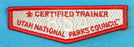 Utah National Parks Council Certified Trainer Patch Red