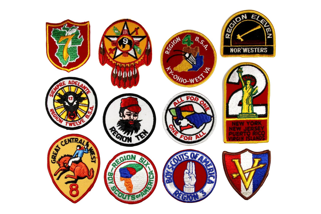 Old 12 Region Patch Set Plastic Back