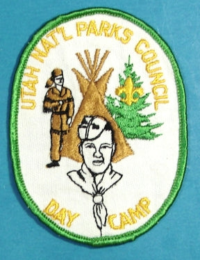 Utah National Parks Day Camp Patch Green Border
