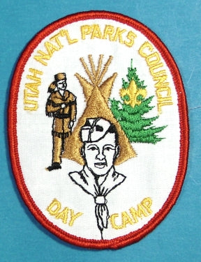 Utah National Parks Day Camp Patch Red Border
