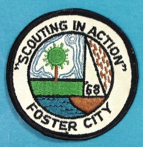 Foster City 1968 Scouting In Action Patch