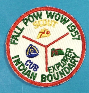 Indian Boundry 1957 Fall Pow Wow Patch