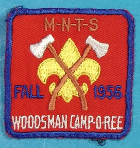 Woodsman Camp O Ree 1956 Patch