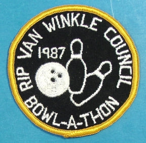 Rip Van Winkle Bowl-A-Thon Patch 1987