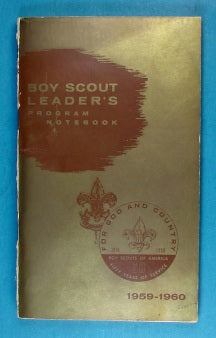 1959-1960 Boy Scout Leader's Program Notebook