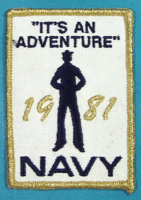 1981 NJ Navy It's an Adventure Patch