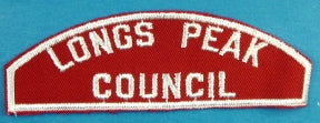 Longs Peak Council Red and White Council Strip