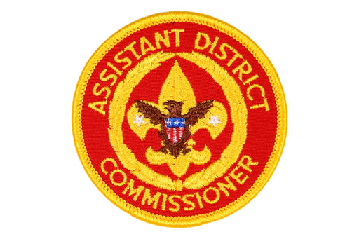 Assistant District Commissioner Patch 1970s - 2010 Clear Plastic Back