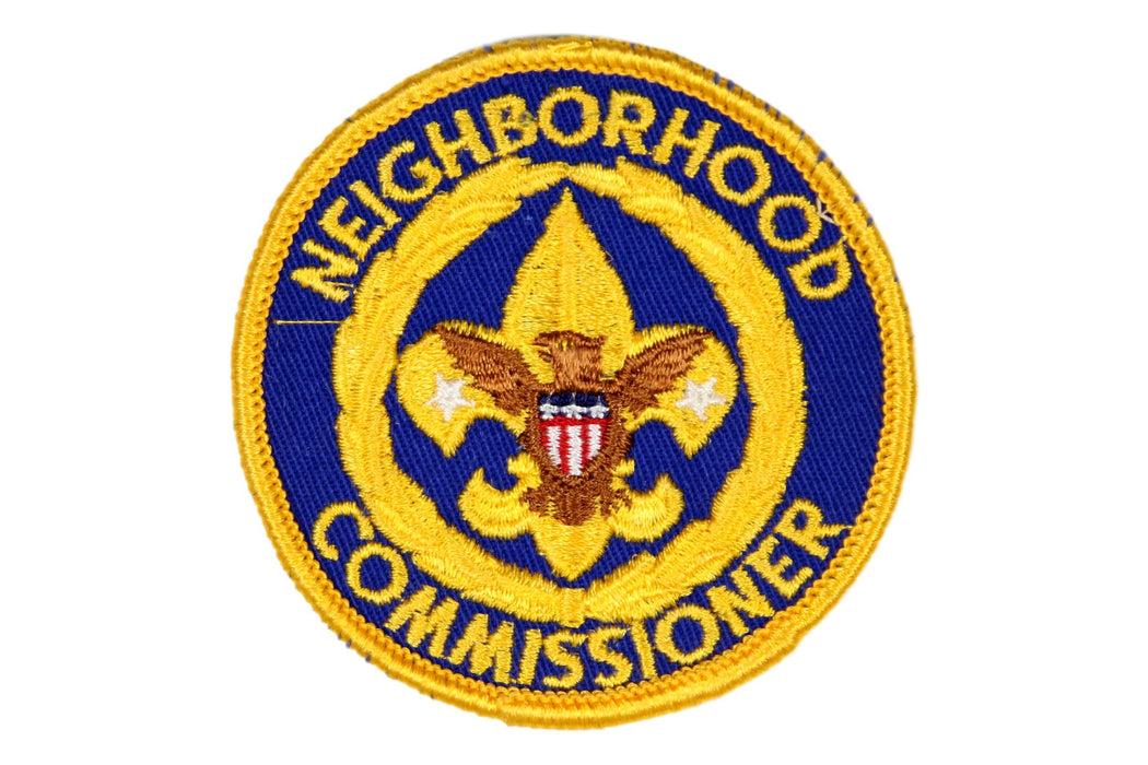 Neighborhood Commissioner Patch 1970 Plastic Back