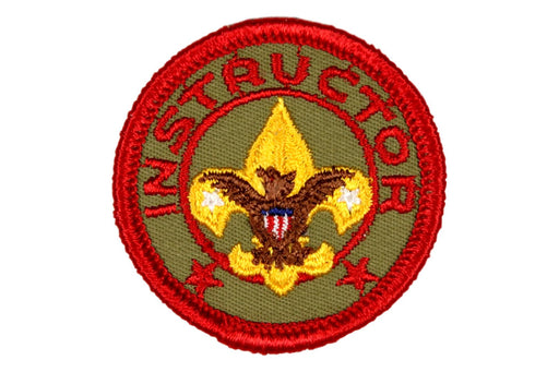 Instructor Patch 1960s 2" Plastic Back