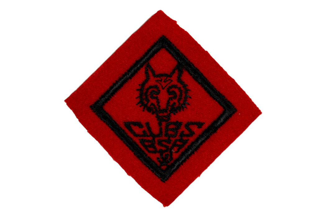 Wolf Rank Patch 1930s Felt Wide Border