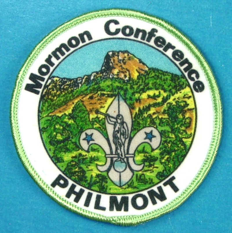 LDS Mormon Conference Philmont Patch Silk Screened Green Border
