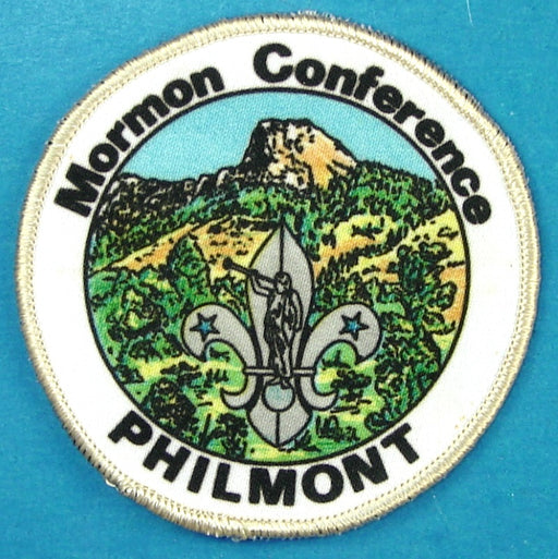 LDS Mormon Conference Philmont Patch Silk Screened Light Tan Border