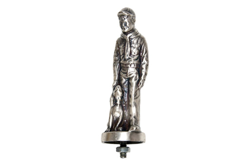 Boy Scout Holding Hat Statue Silver No Base