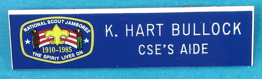 1985 NJ Name Tag Chief Scout Executive's Aide